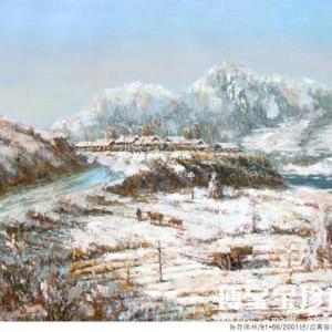 朝鲜艺术家 金兴日 朝鲜油画 《在农场》
