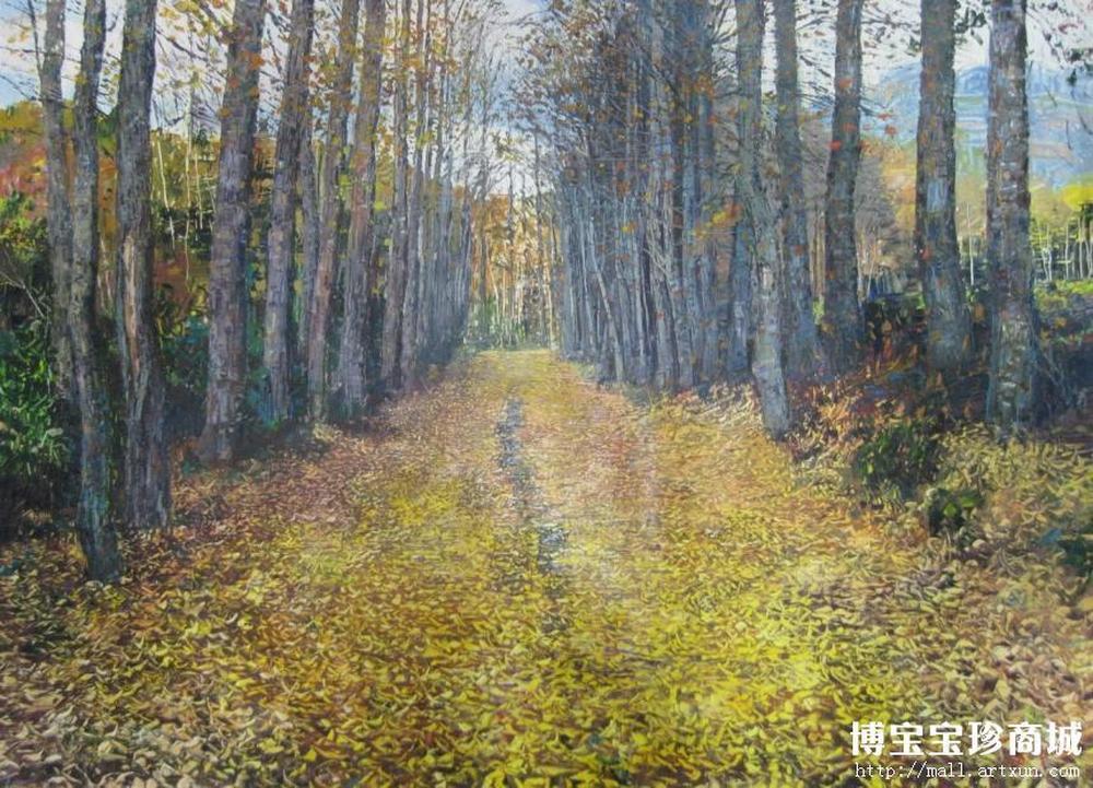 【郑周哲】朝鲜油画 落叶