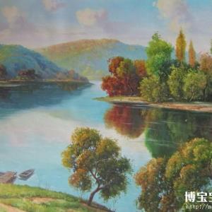 李吉男 朝鲜油画 《风景》