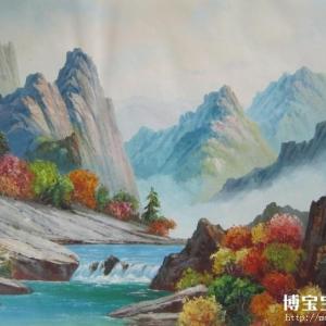 李吉男 朝鲜油画 《风景》