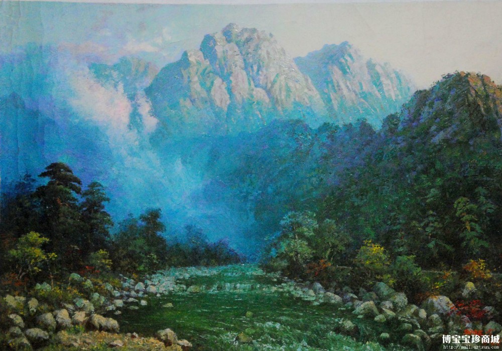 李成哲《雾》朝鲜油画