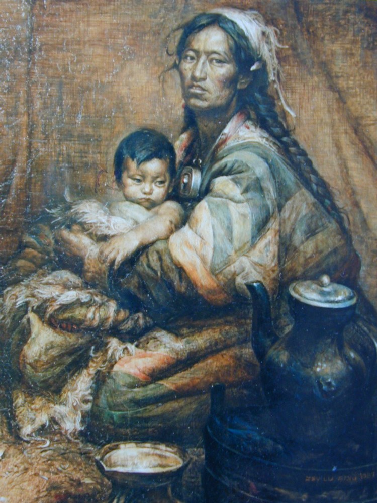 西藏母子