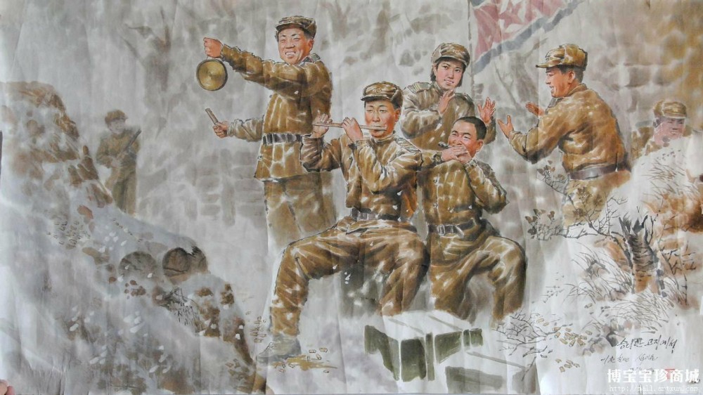 李成男 朝鲜国画《在胜利过的地方》