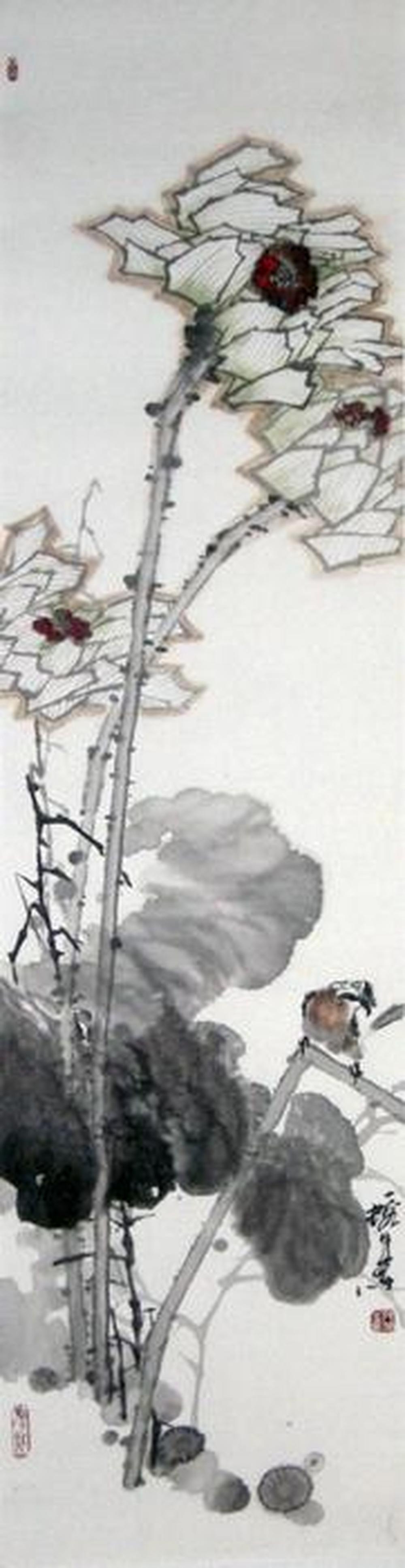 张蛟生作品欣赏:荷花图