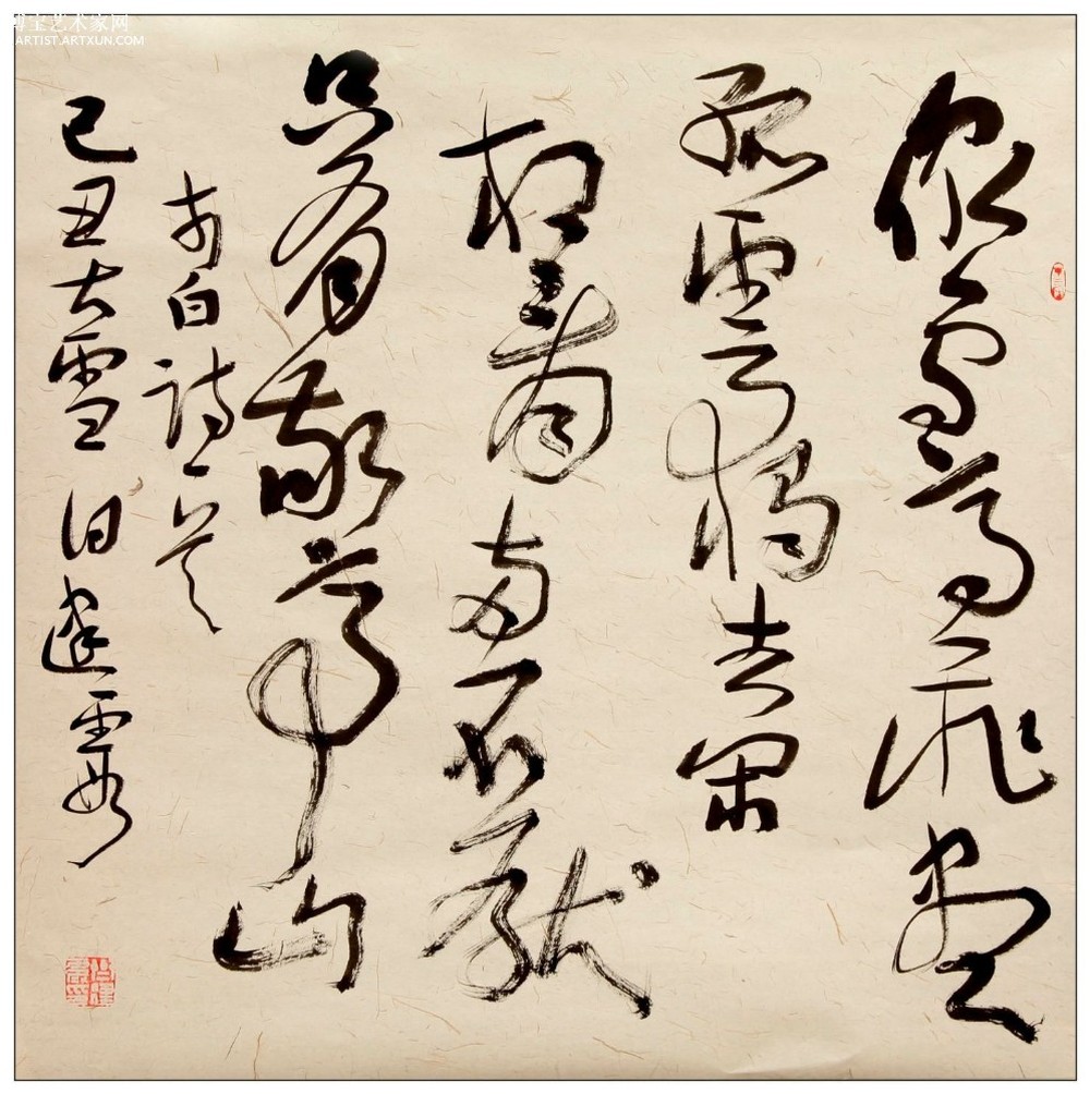 齐建霞作品欣赏:草书斗方