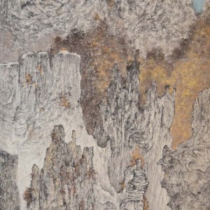 2015年《岭上多白云》65×135cm　杜道伟作品