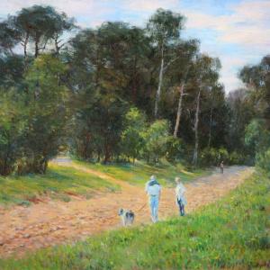 135旧金山附近的小路A Trail in Alamo near San Francisco (Oil on canvas) 2007年