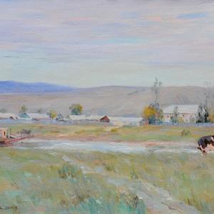 223额尔古纳河的清晨  Early Morning of Erguna River (Oil on canvas) 2010年