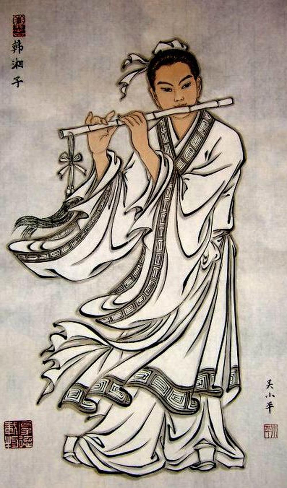 人物绘画《韩湘子》