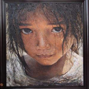 王睦崴5，12汶川系列油画之三《天空失去了美丽》