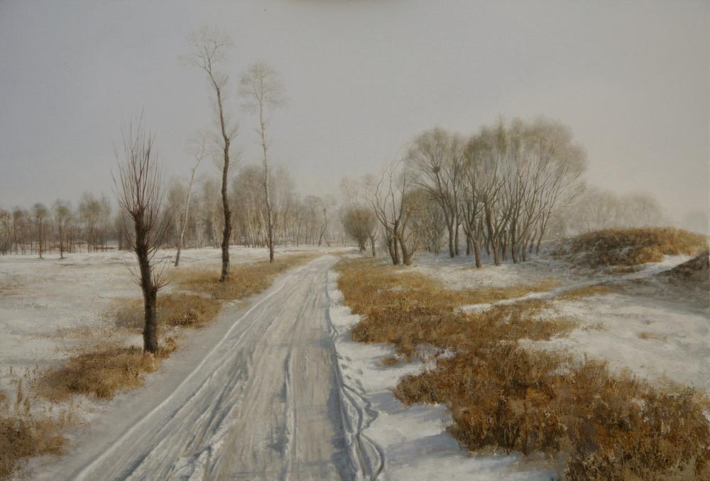 《北方的雪》80x116cm  布面油画  2011年