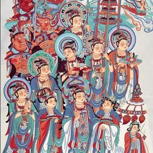 文殊经变局部