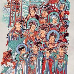 文殊经变局部
