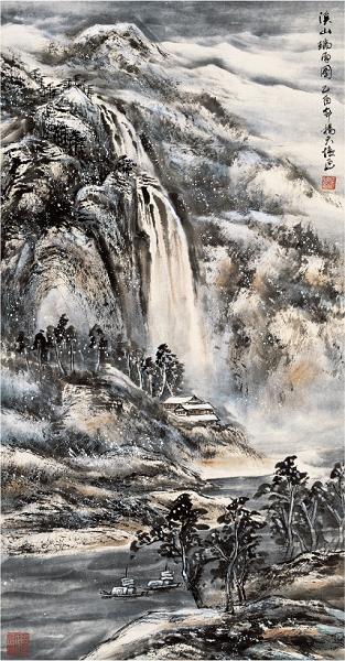 溪山瑞雪图