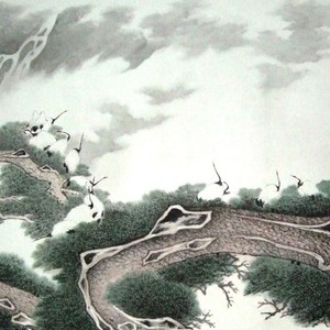 松鹤泉图