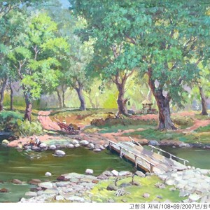 朝鲜功勋艺术家  崔革新 朝鲜油画 《故乡的夜晚》