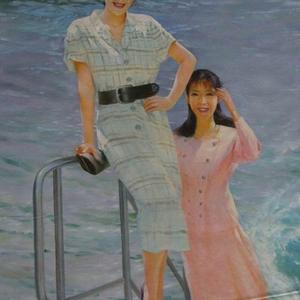 朝鲜功勋艺术家  崔革新 朝鲜油画《甲板上的女人》