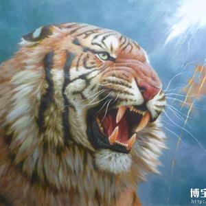 崔明植 朝鲜油画《老虎》