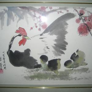 朝鲜人民艺术家 郑昶谟 朝鲜国画《2008年 大吉》