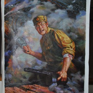 朝鲜 功勋艺术家 郑永华 朝鲜油画 《人物》
