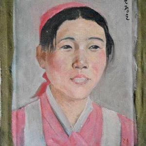朝鲜著名美术大师 林烈 朝鲜油画 女人像