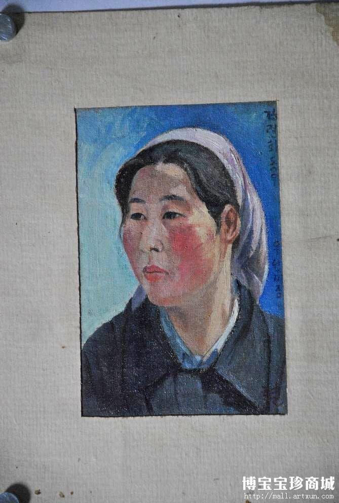 朝鲜著名美术大师 林烈 朝鲜油画 女人像