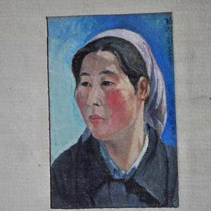 朝鲜著名美术大师 林烈 朝鲜油画 女人像