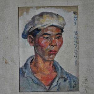 朝鲜著名美术大师 林烈 朝鲜油画 男人像
