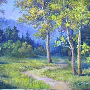 朝鲜艺术家 金兴日 朝鲜油画《三池渊》
