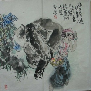 田应康中国画-林中奇趣