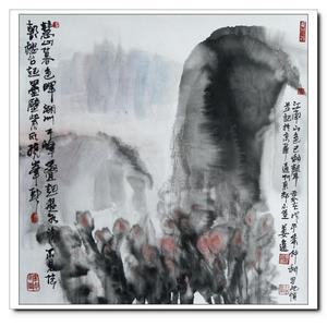 29  慧山暮色  70cmX68cm 2008.