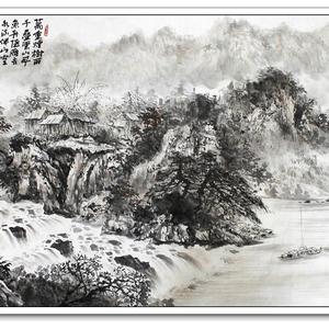 7 万重烟树雨 千叠云山风 178cmX70cm  2010