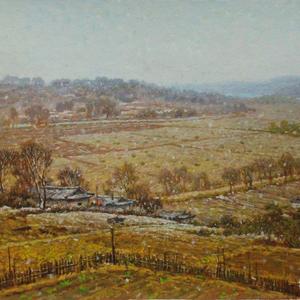李根泰/李根泽 《乡景》朝鲜油画