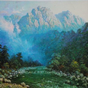 李成哲《雾》朝鲜油画