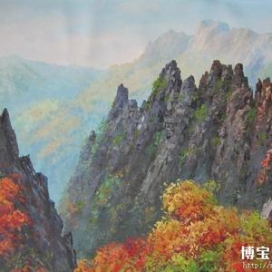 金周哲 朝鲜油画 《金刚山》