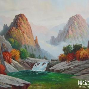 金周哲 朝鲜油画 《金刚山》