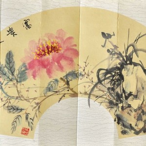 蓝弘扇面16
