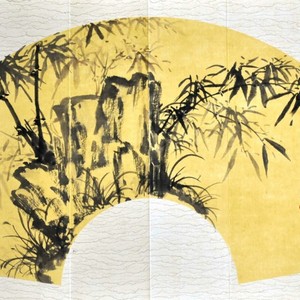 蓝弘扇面18