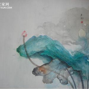 泼彩荷花
