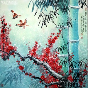 双亲喜迎竹