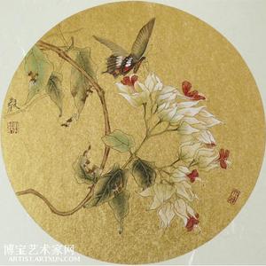 没骨花鸟画