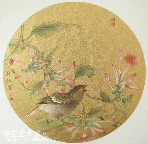 工笔、没骨花鸟画