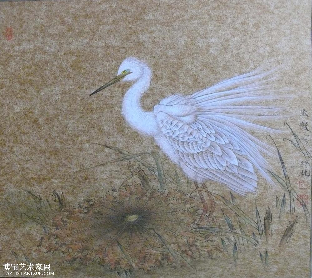 工笔、没骨花鸟画