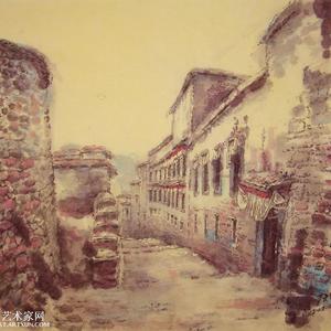 哲蚌寺下山的小路