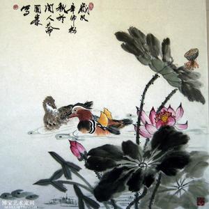 荷花鸳鸯