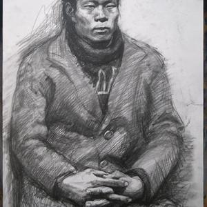 李福斌素描肖像写生作品-1