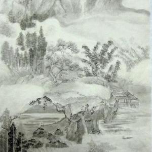 仿王辉楚山欲雨图