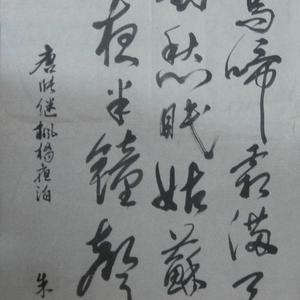 七绝·枫桥夜泊（草书）