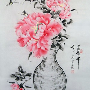 国画小写意牡丹