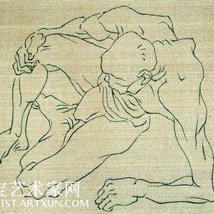 存在－1(抑).白描